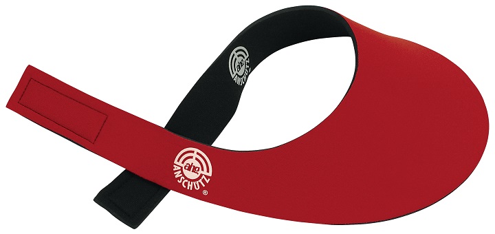 AHG-Anschütz Neopren Schild rot  Schießmütze/Stirnband