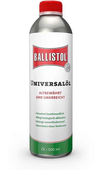 Ballistol Waffenöl Flasche 500ml Reinigungszubehör für Waffen