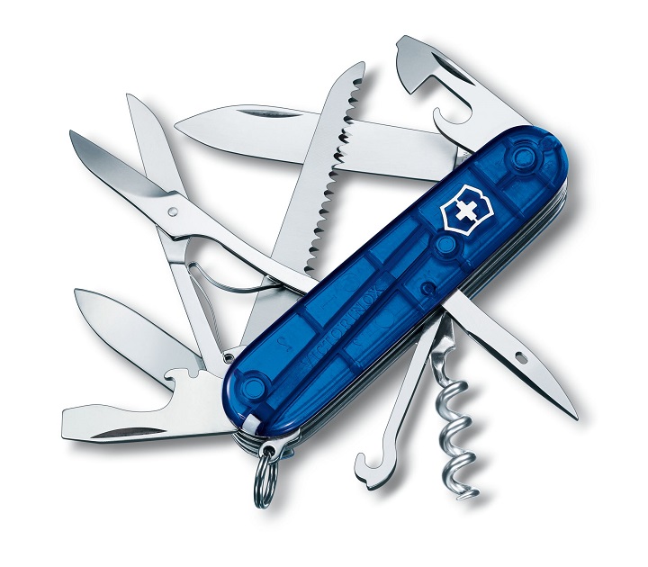 Victorinox Huntsman blau transparent Klappmesser