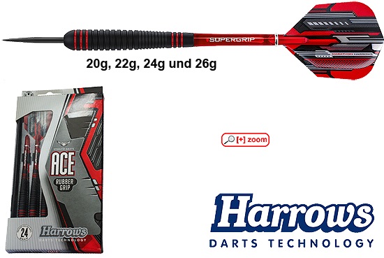 Harrows-Darts-Technology Ace Steel 20g Dart & Zubehör