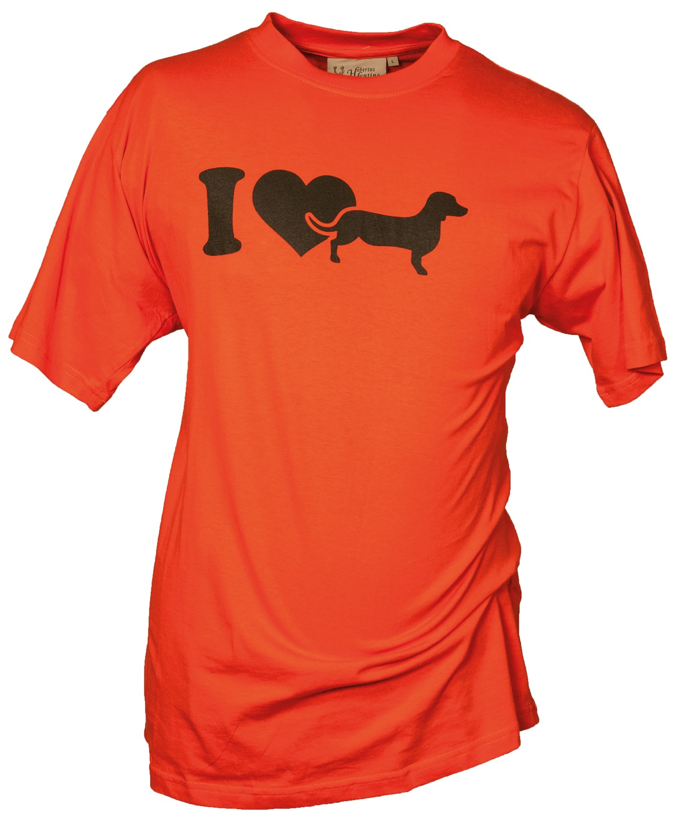 Hubertus-Hunting I love Teckel orange T-Shirts Herren