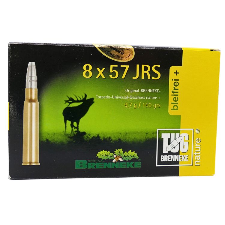 Brenneke 8x57IRS TUG Nature+ - 9,7g/150gr Büchsenpatronen Bleifrei