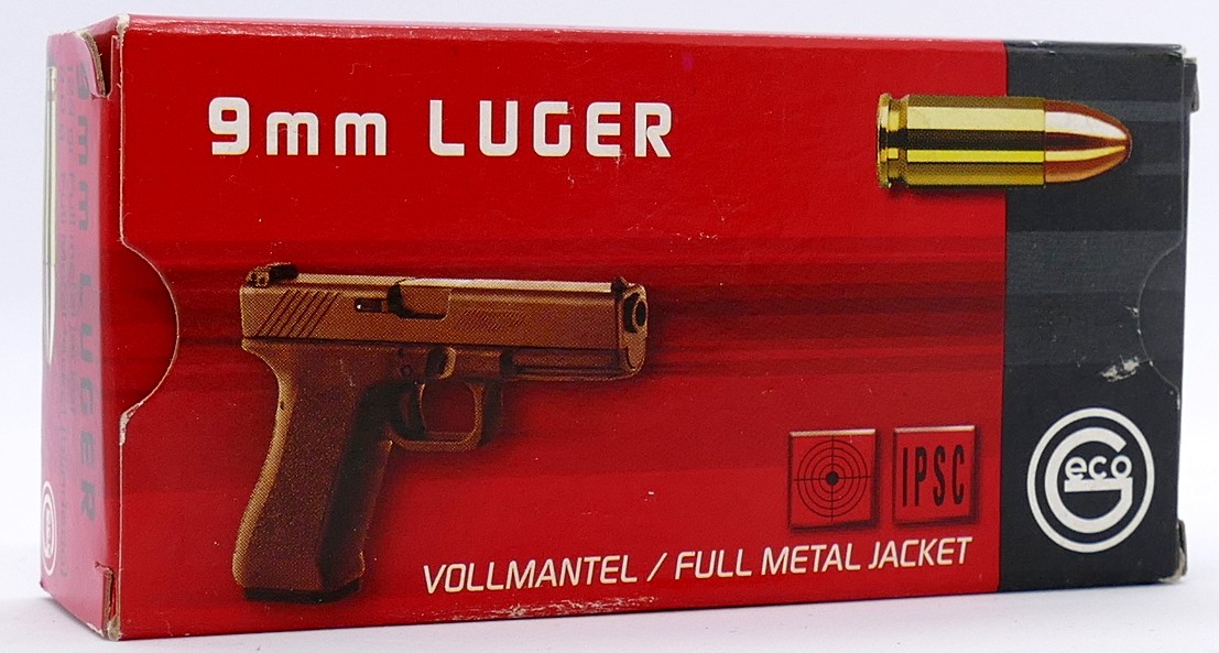 Geco 9mm Luger VM EU 8,0g/124 gr Kurzwaffenpatronen