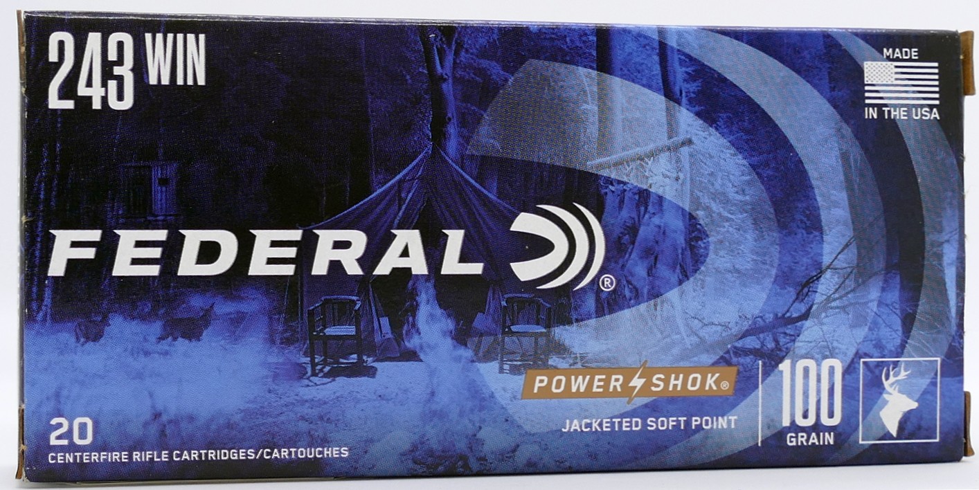 Federal .243 Win. Power-Shok 6,5g/100gr. Büchsenpatronen