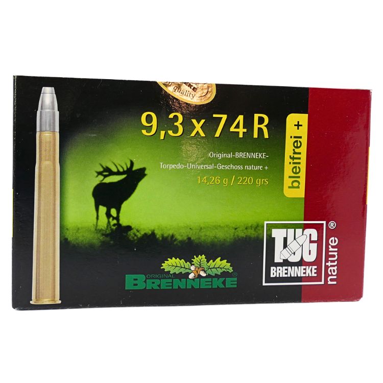 Brenneke 9,3x74R TUG Nature + - 14,26g/220grain Büchsenpatronen Bleifrei