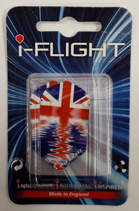 Jim-Pike i Flights slim UK Flag Dart & Zubehör