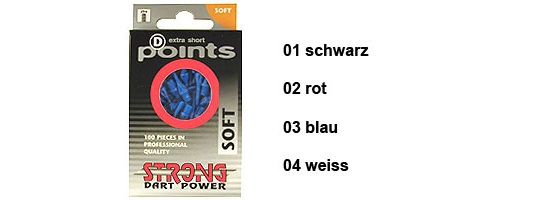 Dartpoint Strong D-Points schwarz 100er Dart & Zubehör