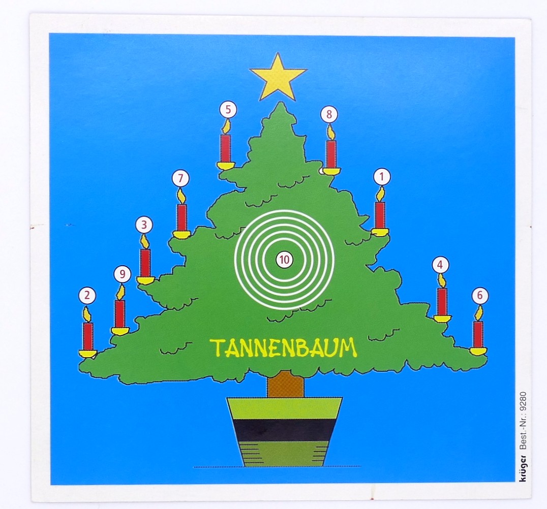 Krüger-Schießscheiben Glücksscheibe Tannenbaum bunt Schießscheiben