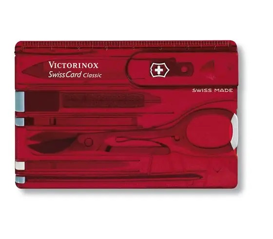 Victorinox Swiss-Card Rubin transparent Klappmesser