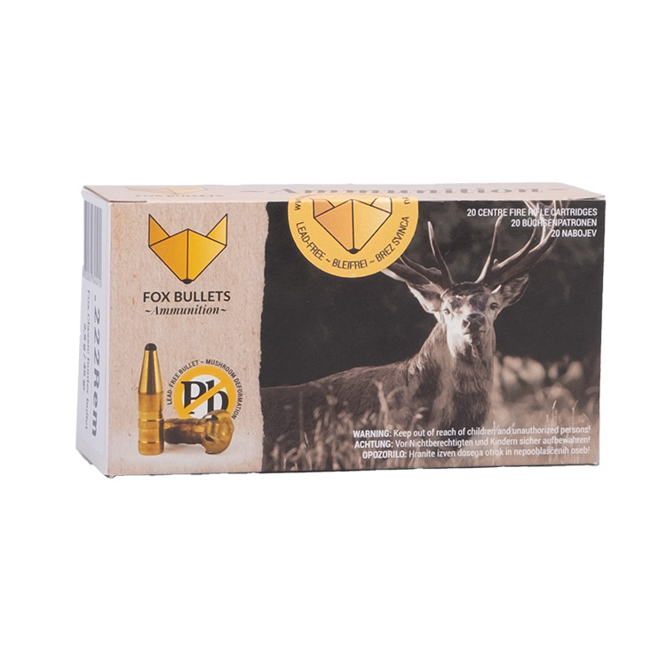 Fox-Bullets Hunter Classic .222 Rem. - 2,9g/45gr Büchsenpatronen Bleifrei