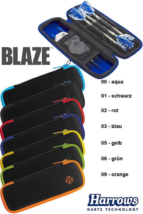 Harrows-Darts-Technology Blaze Case blue Dart & Zubehör