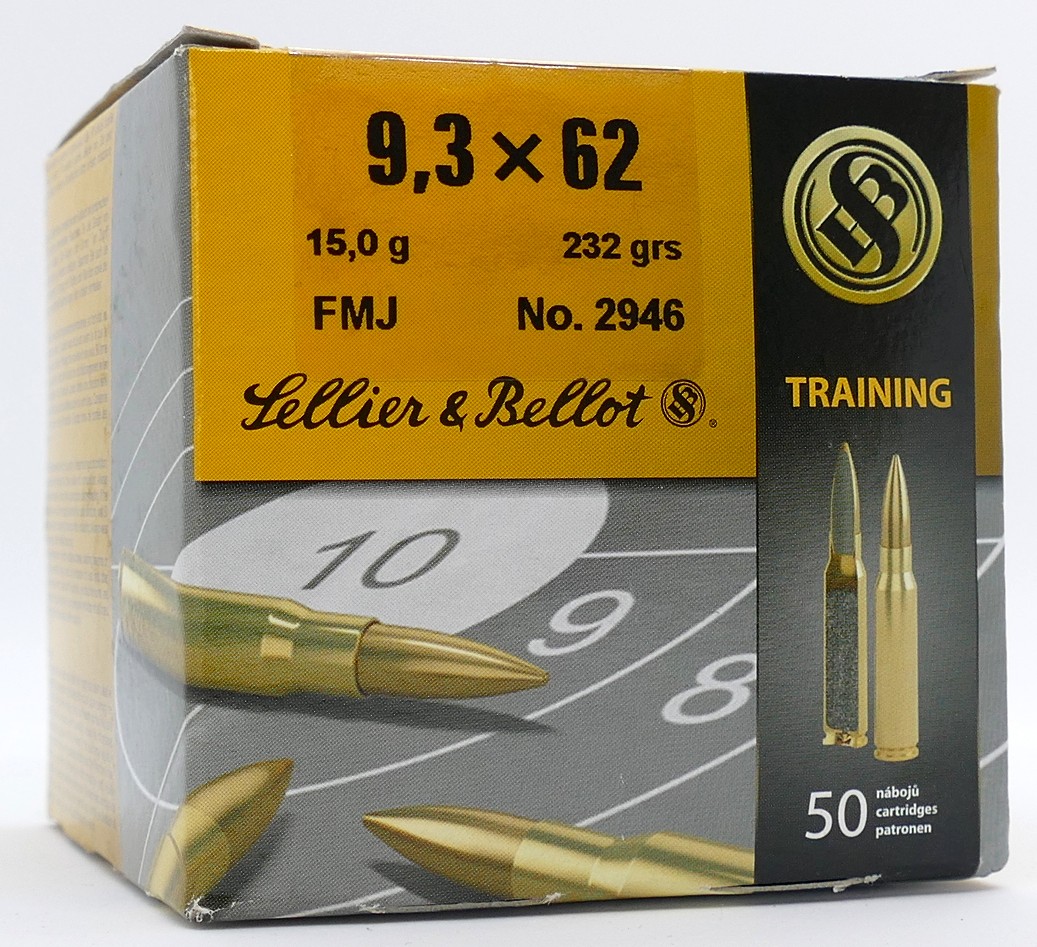 Sellier & Bellot 9,3x62 FMJ 15,0g/232gr Büchsenpatronen