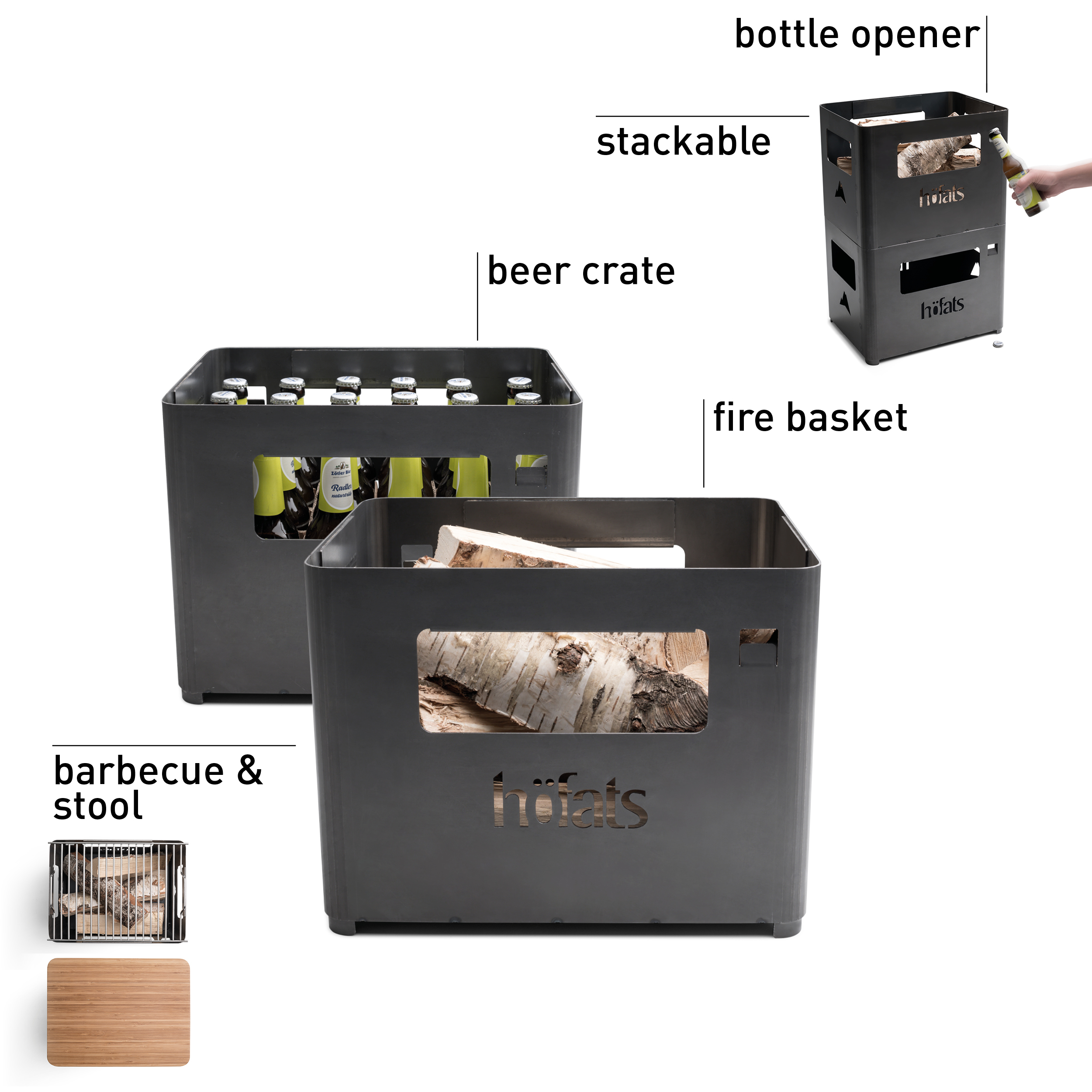 Höfats Beer Box Feuerkorb  Jagd