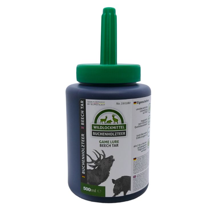 Eurohunt Buchenholzteer mit Pinsel 500ml Wildlockmittel