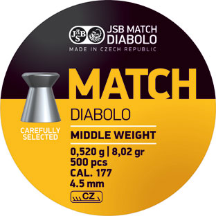 JSB Match Mittel 0,52g 4,49mm Diabolo Munition