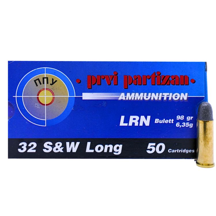 Prvi-Partizan .32 S+W Long LRN 6,35g/98gr. Kurzwaffenpatronen