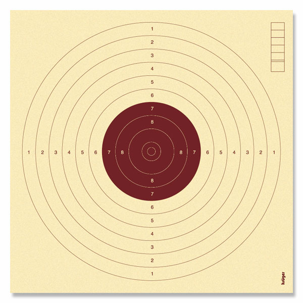 Krüger-Schießscheiben Lupi-Scheiben m.Nr. rot Schießscheiben